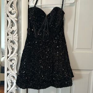 Black sequin Homecoming dress